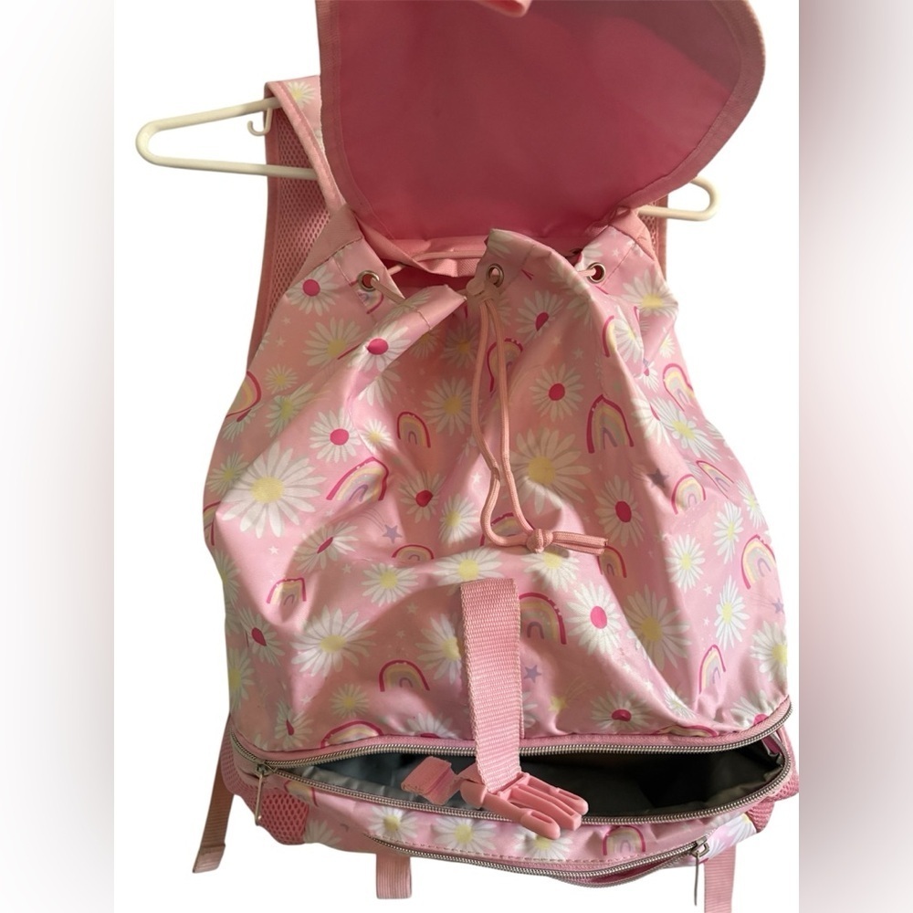 Pink Daisy and Rainbow Kids Backpack - Picture 6 of 8